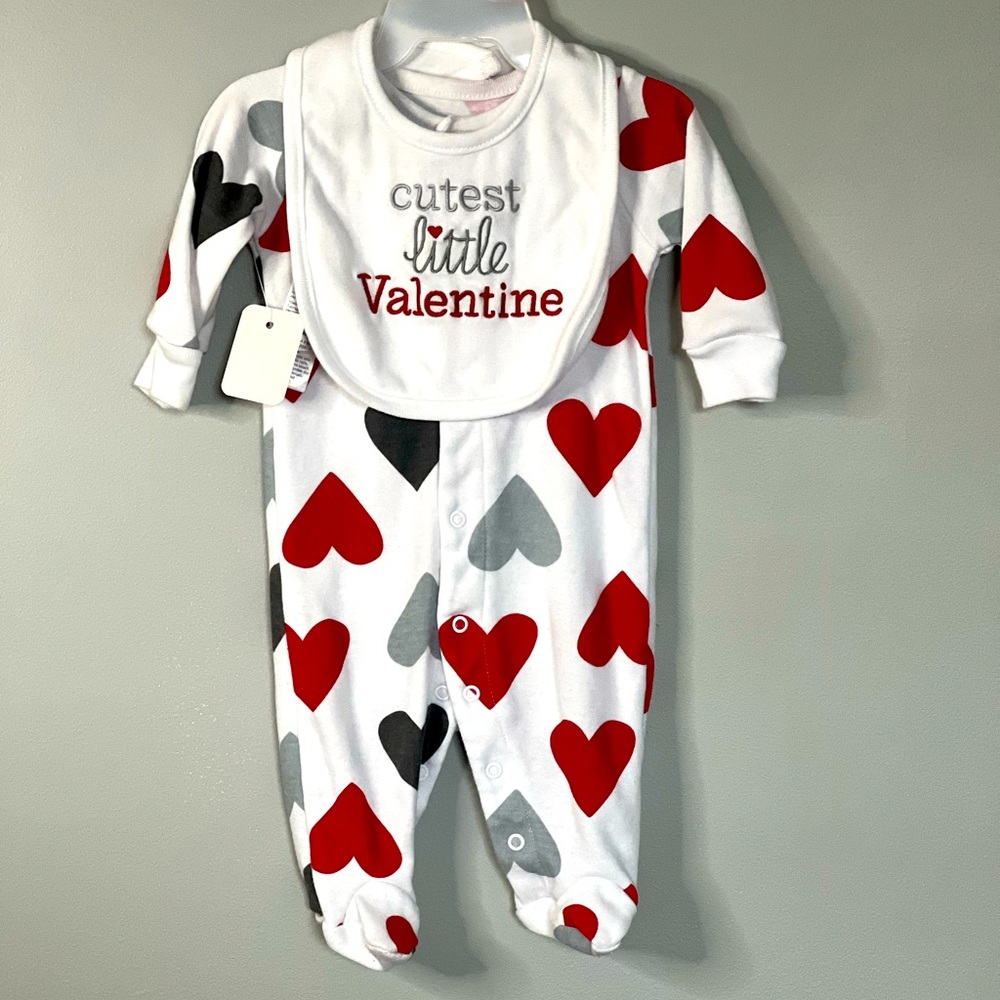 Cutest little Valentine Baby Girl 2 piece set